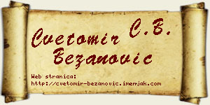 Cvetomir Bežanović vizit kartica